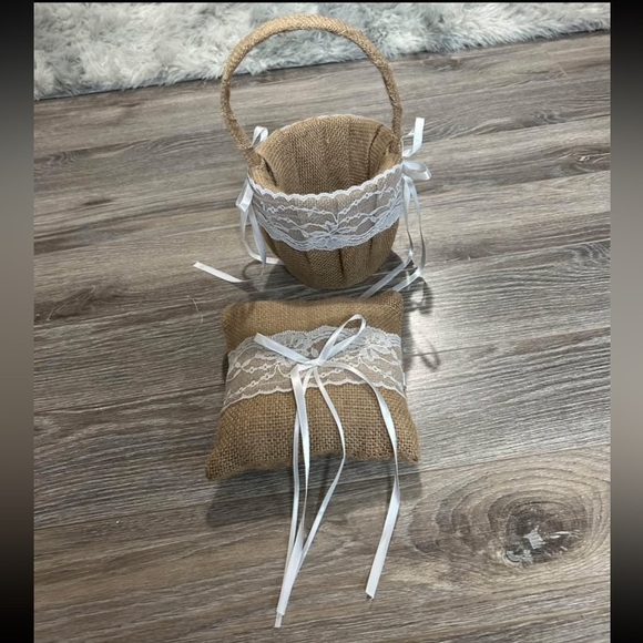 Other - Wedding- Ring Bearer Cushion & Flower Girl Basket